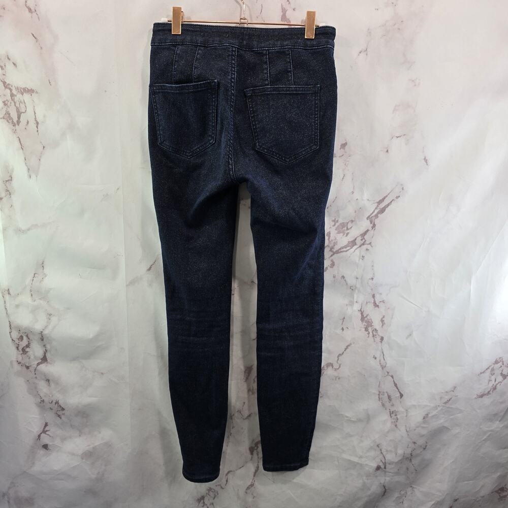 Pilcro Jeans Womens 25 Skinny High Rise Dark Wash Denim Sparkle Anthropologie